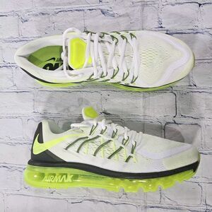 Nike Air Max 2015 MENS SIZE 10 Running Shoes White Volt Green 698902 107